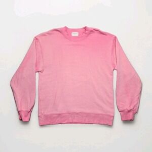 Cotton Citizen Sweatshirt Womens Small Pink Pullover Scoop Oversized Made In USA